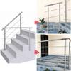 120x106cm Stainless Steel Handrail Safety with 3 Cross Bars for Indoor Outdoor, Adjustable Stair Banister, Step Railing Stair Railing view 3