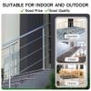 150x106cm Stainless Steel Handrail Safety with 3 Cross Bars for Indoor Outdoor, Adjustable Stair Banister, Step Railing Stair Railing view 2