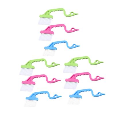 DEARMAMY 9pcs Window Groove Brush Cleaning Tools for Window Groove Keyboard Gap Comfortable Grip Design