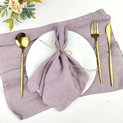 100PCS Cotton Terracotta Napkins 30x30cm, Soft Fabric Serviettes for Weddings, Parties, and Table Decor, Stylish Gauze Table Towels