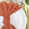 100PCS Cotton Terracotta Napkins 30x30cm, Soft Fabric Serviettes for Weddings, Parties, and Table Decor, Stylish Gauze Table Towels view 2