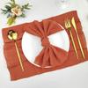 100PCS Cotton Terracotta Napkins 30x30cm, Soft Fabric Serviettes for Weddings, Parties, and Table Decor, Stylish Gauze Table Towels view 3