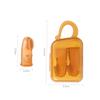 Homoyoyo Finger Toothbrush Teething Finger Finger Brush Toothbrush Teeth Babies Toothbrush Tooth Brush Silicone Oral Cleaning Teeth Cleaner Pp Orange view 2