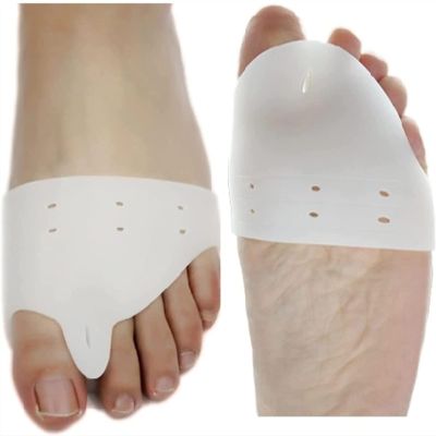 1Pair Soft Toe Correction of Thumb Valgus Silicone Forefoot Pad Gel Orthosis Separated Toes Foot Care Tool (B)