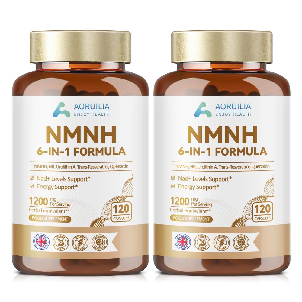 NMNH Supplement 1200mg, 6 in 1 NAD Alternative & Trans-Resveratrol Superior Antioxidant Blend with Max Absorption for NAD+ Booster & Energy Support, 120 Capsules