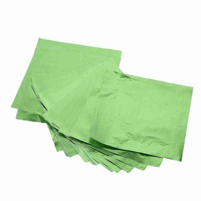 100Pcs Lot Square Candy Sweets Chocolate Lolly Foil Wrappers Multicolors for Confections Parties (Blue)
