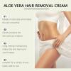 Aloe Vera Facial Hair Removal Cream, Gentle Depilatory Cream for Face, Upper Lip, Chin, Bikini Area, Body & Sensitive Skin, Soothing Moisturizing Painless Hair Remover Cream (3PCS) view 2
