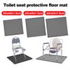 Bedside Commode Floor Protector Mat, Silicone Waterproof Non-slip Floor Protector With Raised Edge For Bedroom, Bathroom, Kitchen, Dorm(60 * 50CM Black) view 4