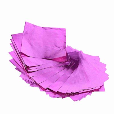 100Pcs Lot Square Candy Sweets Chocolate Lolly Foil Wrappers Multicolors for Confections Parties (Red)