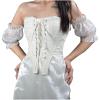 luoluoluo Women Sexy Basque Off-Shoulder Bustier Gothic Corset Top Lace up Boned Waist Cincher Punk Tank Top Medieval Renaissance Waist Trainer Body Shaper Going Out Corsets Crop Tops Party Clubwear view 1