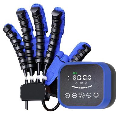 CXFSCD Rehab Glove For Stroke Patients Robot, Hand Dysfunction Training, Hand Correction, For Arthritis Stroke(Size:L,Color:Storage model blue left hand)