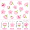 24Pcs Pink Cherry Blossom Cupcake Toppers Resin 2D Flowers Cake Decorations view 2