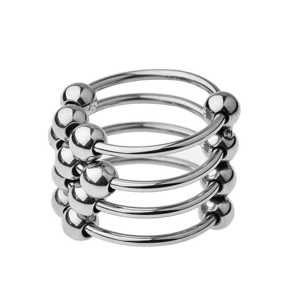 Aluminum 4-Layer Ring Plus Bead Stretcher, Metal Ring and Beads Ready to Move, Men Friendly (UKF124) (50)