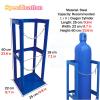 Freestanding Gas Cylinder Holder - Sturdy Steel Base for Secure Storage of Nitrogen, CO2 & Oxygen Tanks view 2