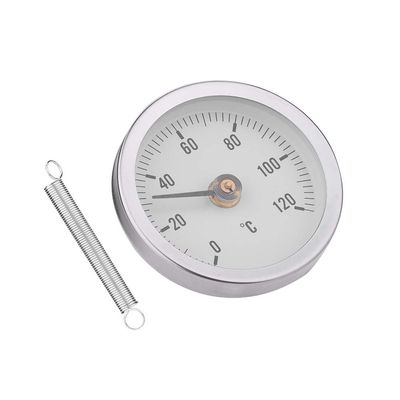 Cocoarm 63mm Spring Thermometer Bimetal Thermometer Dial IP55 Fast Reading Wide Usage for Pipes Surfaces Oil Power Plants Marine
