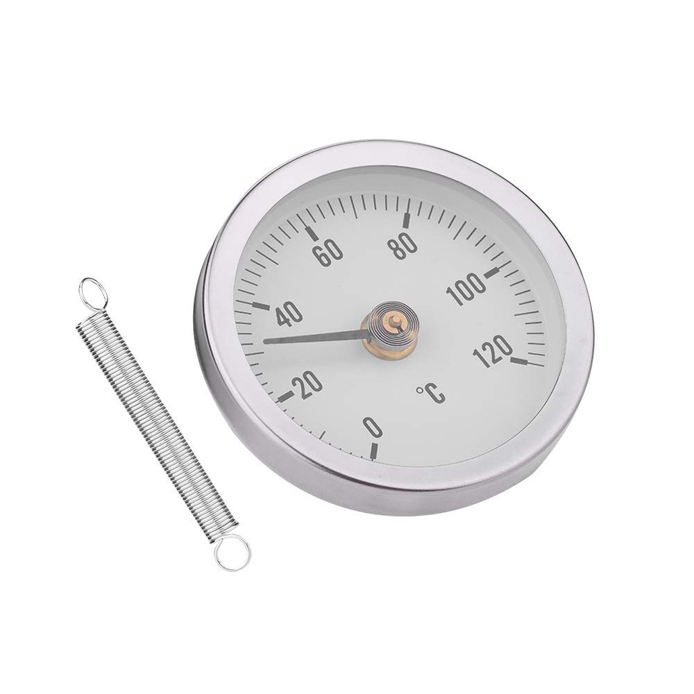Cocoarm 63mm Spring Thermometer Bimetal Thermometer Dial IP55 Fast Reading Wide Usage for Pipes Surfaces Oil Power Plants Marine