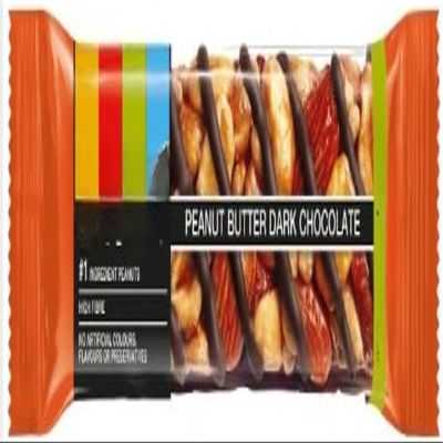 Peanut Butter Dark Chocolate Bar - 40g Gluten Free & High Fibre (Pack Of 12) Deliciousness that brings a smile" For All Occasions