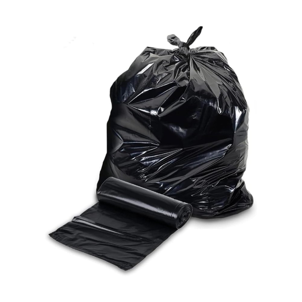 TB1 70L Heavy-Duty Bin Bags Pack of 15 (300 Bags) Black Refuse Sacks with Leakproof Base 20 Bags per Roll Tough Liners for Commercial, Outdoor & Home Waste Eco & Space-Saving