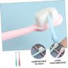 OATIPHO 2Pcs Soft Bristle Toothbrush Gentle Oral Care for Boy Girl Durable Tooth Cleaner Green Pink for Showers and Everyday Use view 2