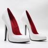 14cm High Heels for Men & Women | Big Size Black Dance Shoes for Pole Dancing, Striptease & Nightclub, Crossdressing Performances,White,6 UK view 4