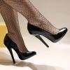 14cm High Heels for Men & Women | Big Size Black Dance Shoes for Pole Dancing, Striptease & Nightclub, Crossdressing Performances,Black,8 UK view 3