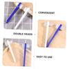 ERINGOGO Denture Toothbrush 8pcs Small Dual-Head Braces Brush Portable Mini Oral Care Cleaning Tool for Adults Household Use Blue view 3