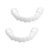 2 Pairs Snap on Veneers Dentures Fake Teeth, Temporary Veneers Teeth Top and Bottom Set, False Teeth Clip in Veneers Kit Comfortable Dentures for Men and Women Regain Confident Smile view 1