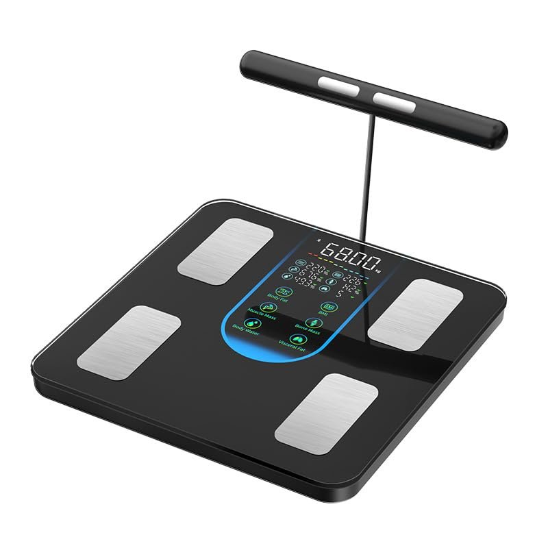 8-Electrode Body Fat Scale Bluetooth Smart Scale with APP Sync Track Weight, Muscle, BMI, Visceral Fat Home Fitness Analyzer