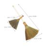 PartyKindom Handmade Straw Broom and Detachable Wooden Handle for Home Dust Removal 2pcs with Soft Bristles for Living Room and Bedroom Cleaning view 2