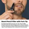 Beard Pencil Filler for Men,Beard Pencil Filler with Fork Tip,Natural Enhancer to Fill,Shape and Define,Easy Beard Pen Liner,Mustache Shaping and Enhancing,Waterproof & Long Lasting,Sharpen Hair,Brown view 3