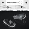 12 Pairs of Eyeglass Nose Pads, Upgraded 15x8 mm Soft Silicone Air Chamber Eyeglasses Nose Pads, Screw-in Anti Slip Glasses Nose Pad Replacement Kit(15mm) view 4