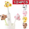 1/2/4pcs Animal Toothbrush Head Covers, Capybara Design, Portable Toothbrush Dustproof Protector Cap, for Household Travel view 4