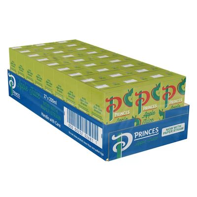 FAKHRI 100% Apple Juice 24 x 200ml Cartons | No Added Sugar | Pure & Refreshing Fruit Juice Drink | Lunchbox Friendly