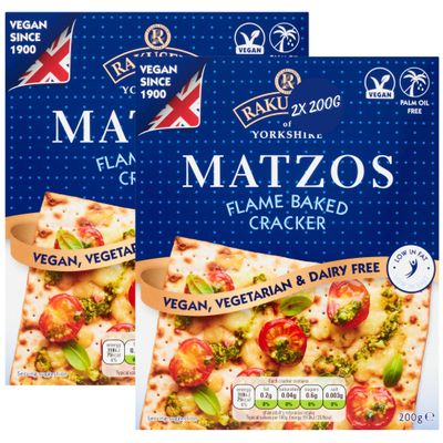 Crackers Bundle With Rakusen's Matzos Flame Baked Cracker 200g (2 Pack)