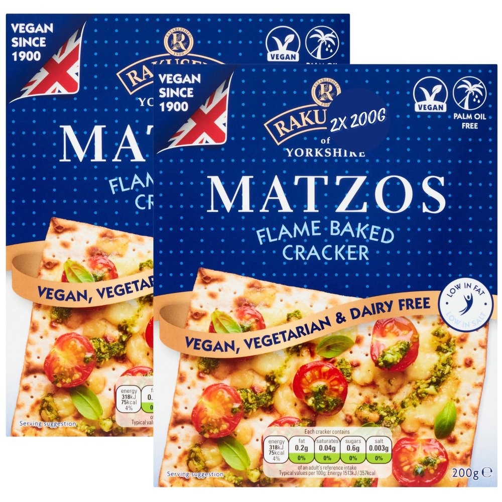 Crackers Bundle With Rakusen's Matzos Flame Baked Cracker 200g (2 Pack)