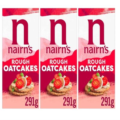 Nairn's Rough Oatcakes, 291g (Pack of 3) - Healthy Snacks