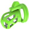 ZeeKoug Novelty White Green Plastic Porous Wearing Cage, Fitness Protection Cage, Replaceable 4-Size Rings, One Key, Comfortable Sports Accessories, Couple Gift view 1
