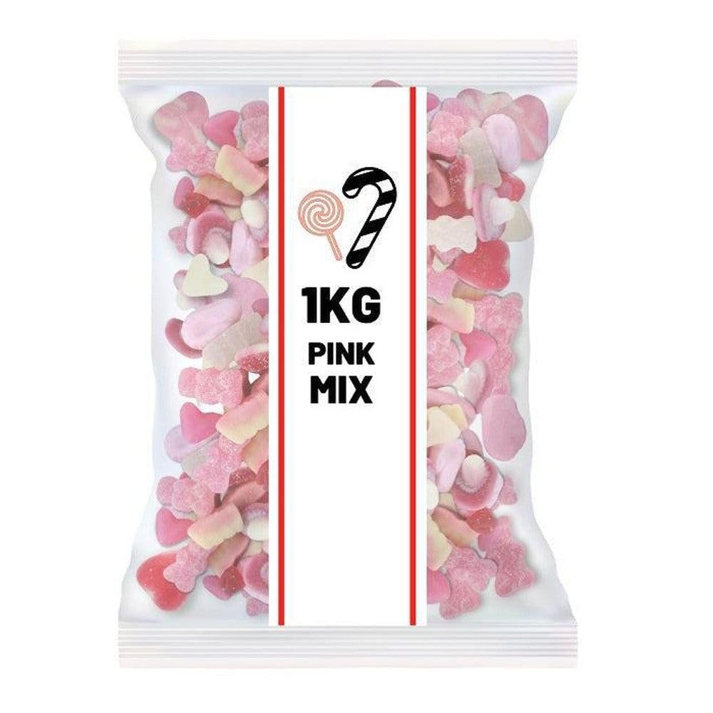 1kg Value Pick N Mix Sweets Bag 1kg Pink Sweets Mix