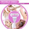 5 Replacement Blades for Women, with 1 Handle, 4 Stainless Steel Blades Corrosion Resistant, with Protective Strip, Ergonomic Handle, Gentle Shaving for Body and Sensitive Areas (Pink) view 3