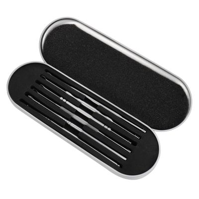 ERINGOGO 6pcs Spiral Ear Cleaner Set Stainless Steel Ear Wax Removal Tools Lightweight Easy to Clean with Storage Box for Family