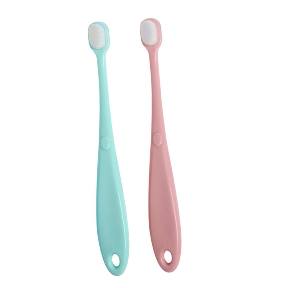 DECOMELODY 2pcs Baby Toothbrush Soft Bristles for Toddlers Ergonomic Handle Pp Material for Gentle Cleaning