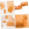 DEARMAMY Cartoon Finger Toothbrush Soft Silicone Oral Cleaning Brush for Easy Grip Design Tongue Cleaner Teething Relief Travel Friendly Storage Box view 4
