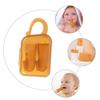 VALICLUD Silicone Finger Toothbrush Gentle Oral Cleaning Brush for Boy Girl Ergonomic Design with Double Sided Massage Bumps Travel Friendly Storage Box Included view 3