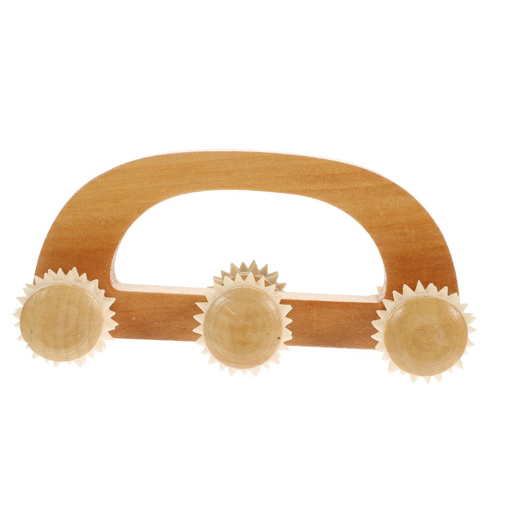 Yardenfun Face and Leg Massager Wooden Massage Roller for Body Handheld Roller Massager Convenient Neck and Back Massage for Muscle Relaxation and Cellulite Reduction