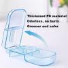 HAJHI Quickly Pill Cutter Stainless Steel Blade Pill Splitter for Different Sizes V-Slot Pill Slicer Storage Medicine Box Portable Dustproof(Blue) view 4