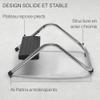 Adjustable Desk Footrest Adjustable 4 Heights Articulated Tray All Tilts Non-Slip Chrome Steel Structure Ergonomics and Comfort at Work view 4