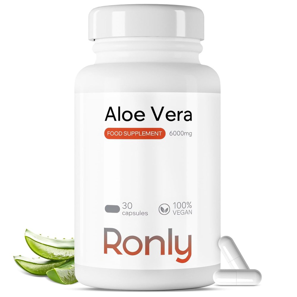 Aloe Vera 6000mg per Serving (200:1 Extract) 30 Vegan Capsules Supports Digestive Health, Colon Cleanse & Skin Hydration Halal, Kosher, Plant-Based