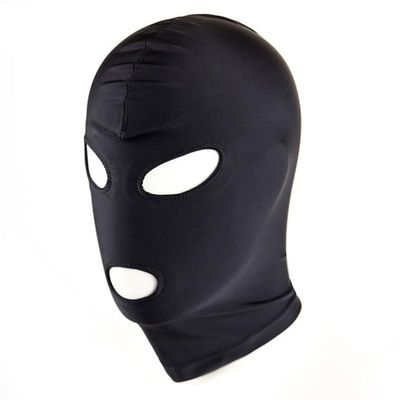 AZERISSO BDSM Hood Mask for Roleplay Soft Spandex, Multiple Openings, Unisex (Full Out,Large)