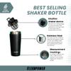 CleanPower Stainless Steel Shaker Bottle | Perfect for Protein Shakes, Pre-Workout, Smoothies, Coffee, etc. | Odor-Resistant | BPA Free Lid (Cloud Gray) view 4