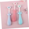 DECOMELODY 3pcs Cute Toothbrush Soft Bristles for Toddlers Boy Girl Decorative Manual Cleaning Toothbrush for Boys and Girls view 2